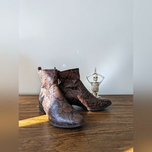 brown snakeskin ankle boots | ALDO